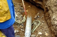 2.1.3. TERRA-Hammer TU 135 kommt nach der Querung der Bundesstraße zielgenau an 2.1.3. TERRA-Hammer TU 135 kommt nach der Querung der Bundesstraße zielgenau an