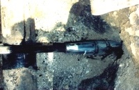 2.1.3. TERRA-Hammer TU 105 mini mit Spezial-Adapter beim Rohr austreiben