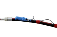 6.7. Totmann-Schalter für elektro-pneumatische Fernsteuerung montiert am Strahlschlauch mit Düsenhalter AS und TETRABOR® Venturi-Düse