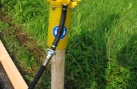 3.1. RK 55 rammt Zaunpfähle  3.1. RK 55 rammt Zaunpfähle