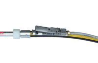 6.7. Totmann-Schalter mit 1 Steuerschlauch für pneumatische Fernsteuerung am Strahl-Schlauch montiert